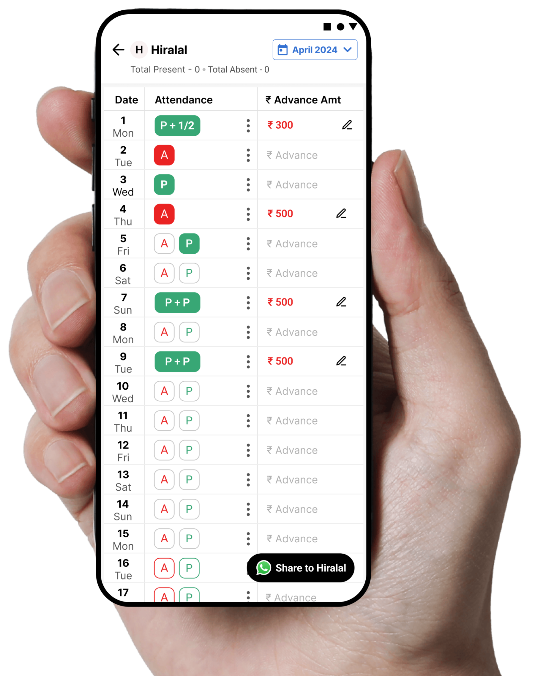 Laborbook App Mockup
